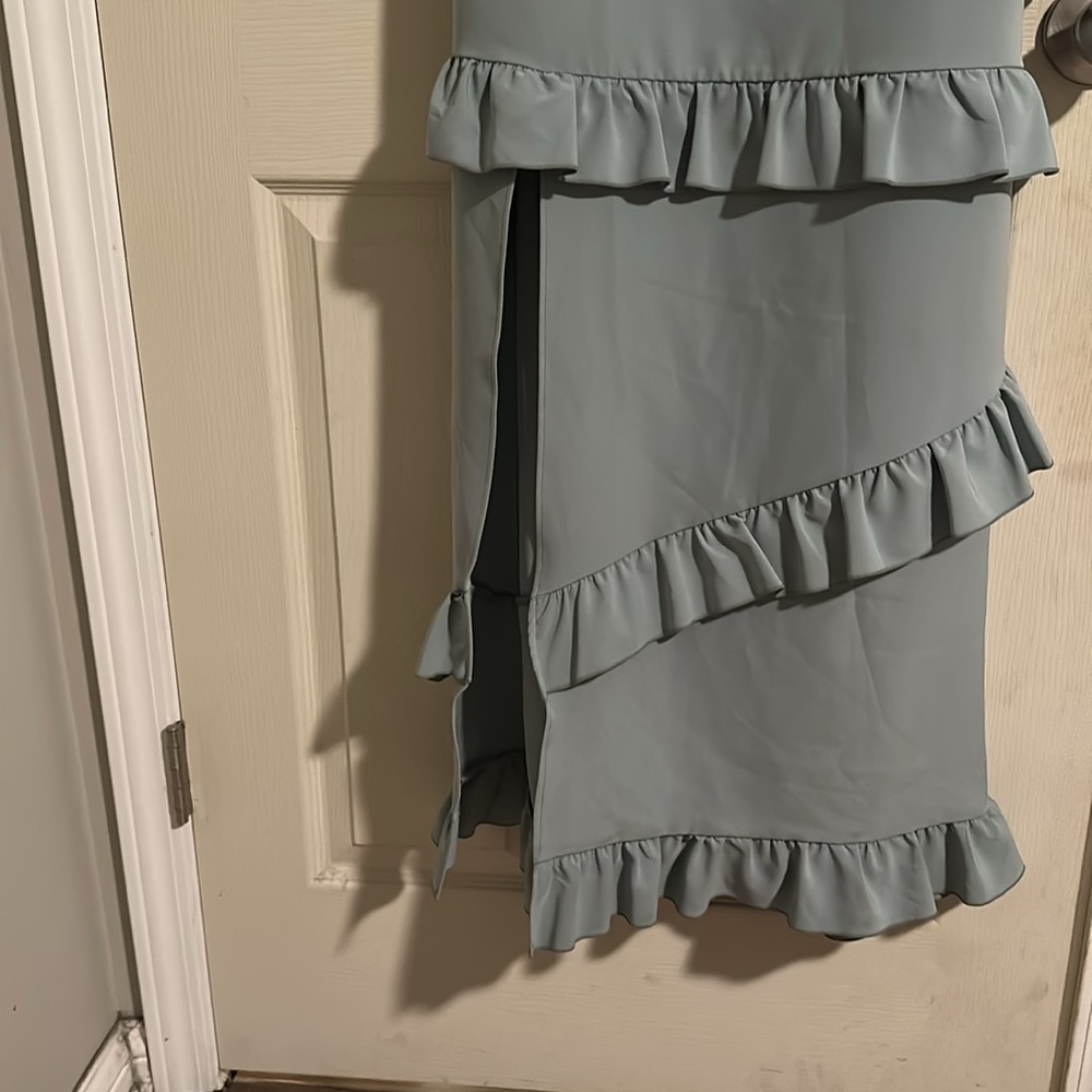 Show Me Your MuMu Blue Ruffled Tiered Sundress - Picture 6 of 6